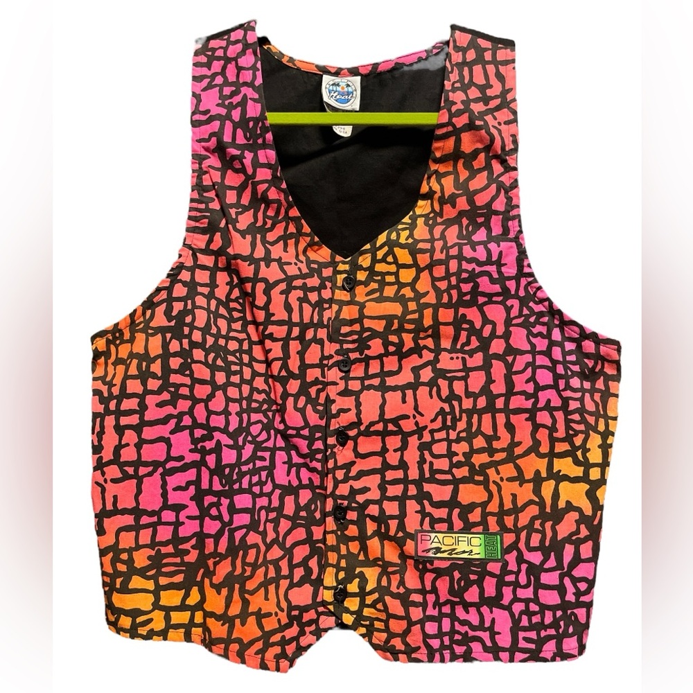 “ Pacific heat” vtg 80’s neon vest